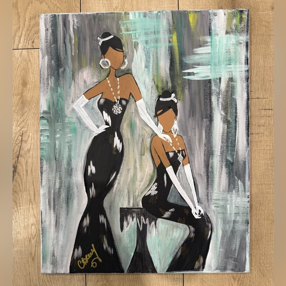Other - Handmade Elegant Black and White Fashion Art Canvas